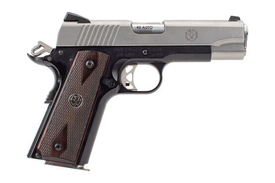 Ruger SR1911 Commander-Style .45 ACP Pistol - 7-Round - 4.25" - Stainless/Black features a skeletonized trigger